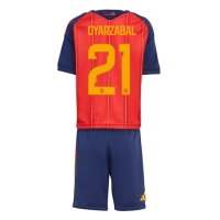 Spanien Mikel Oyarzabal #21 Hemmatröja Barn VM 2026 Kortärmad (+ Korta byxor)